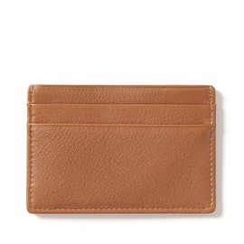 Leatherology Cognac Men's Slim Credit Card Case Wallet - 4 credit card slots, center pocket for cash or receipts, slim silhouette design