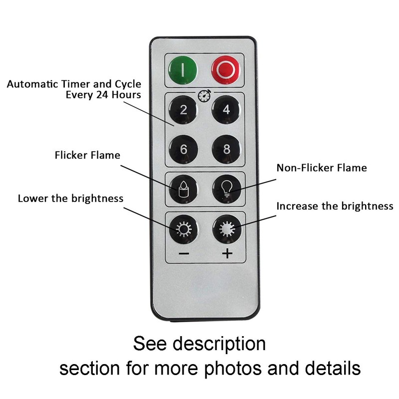 Flameless Candles with Remote Timers for Window 6PCS Battery Window
