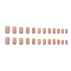 French Tip Press on Nails Medium Square Fake Nails with