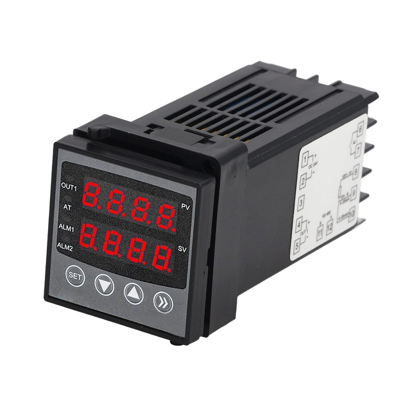 Dual Display Thermostat, Digital Temperature Controller with Alarm, Intelligent PID