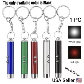 Unbranded Keychain Red Laser Pointer Pen 650nm With White LED Torch Fun Pet Cat Dog Toy