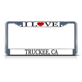 Fastasticdeals I Love Heart Truckee, Ca License Plate Frame Tag Holder Cover