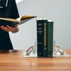 1 Pair Crystal Bookends with 80mm Clear Diamond, L Shaped
