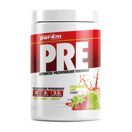 per4m Per4m Pre Workout Powder 570g | Intense Pump, Sustained Energy and Mental Focus | with L-Citrulline, Beta Alanine & Caffeine with Added Hydration (Strawberry Lime)