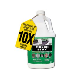 MULCH STAY Mulch Glue, Stone Glue & Preservative for Landscaping. 128 oz. Preserves and Protects ALL Types of Mulch, Stone,and Pine Straw, Lasts up to 2 yrs, Dries Clear, Ready to Use