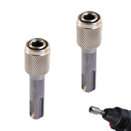 2 pieces SDS adapter, 6.35 mm SDS bit holder for screw holder, hexagonal shaft set to universal holder, SDS Plus adapter, drill chuck adapter for impact drill, hammer drill, chuck replacement parts