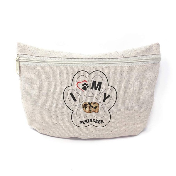 Custom Canvas Makeup Bag I Paw My Pekingese Dog School