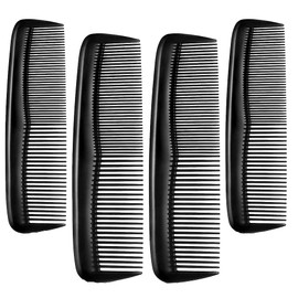 Hair Comb Pack of 4, Hair Styling Comb, Hair Cutting Comb, Coarse & Fine Teeth, Hairdressing Tools, Parting Comb Anti Static Combs
