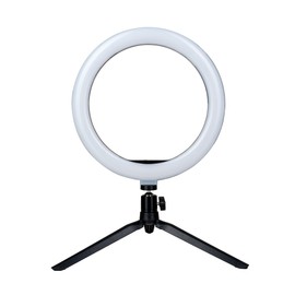 10 inch LED Ring Light with Tripod Stand and Phone Holder – USB Dimmable Tiktok Beauty Vlogging Video Light ring – Ringlight for Phones Laptop – YouTube Tik Tok Make Up Vlog Lighting