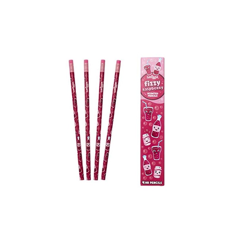 Smiggle Pencils x 4 Pack Scented HB Wooden With Eraser
