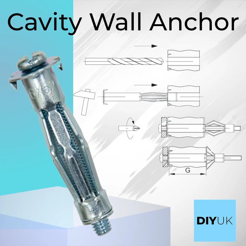 Heavy Duty Wall Plasterboard Fixing Anchor Plugs - Molly Cavity