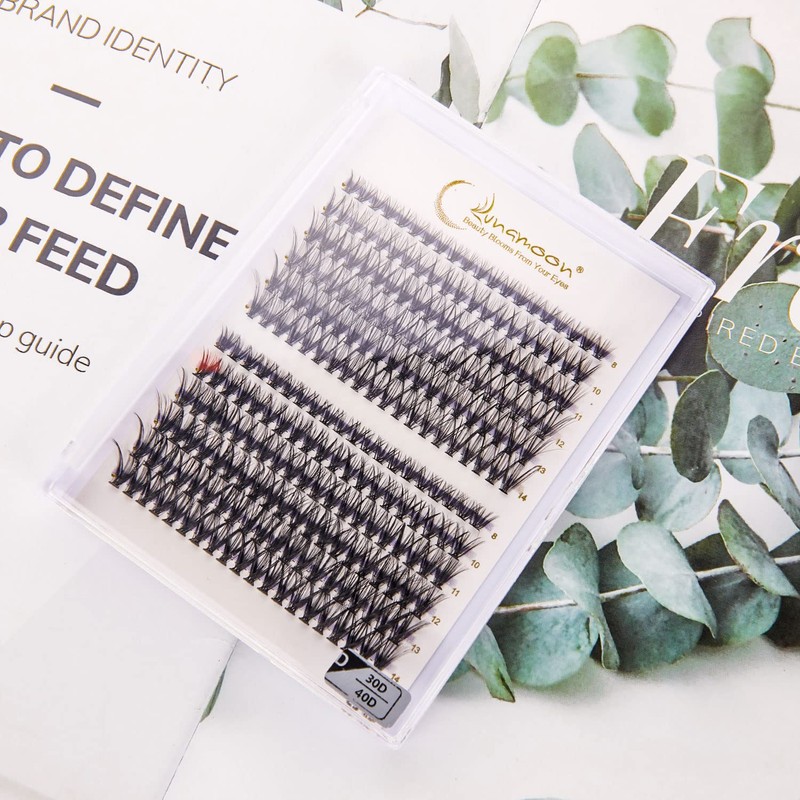 Cluster Eyelashes, Single 30D + 40D Eyelashes, Individual, 240 Pieces,