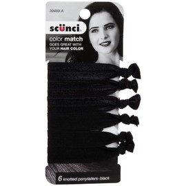 Scunci Knot Ponytailers, Black