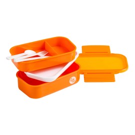 Premier Housewares Grub Tub Lunch Box with 2 Containers and Cutlery - Orange