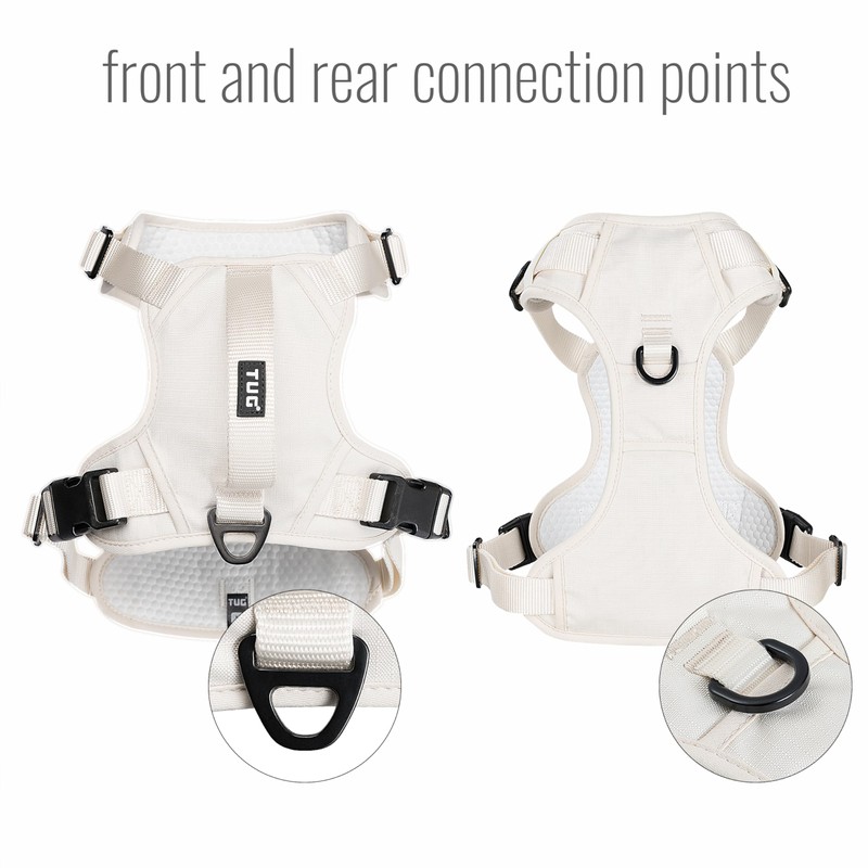 TUG Dog Harness with 2 Leash Connection Points | Adjustable,