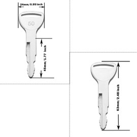 Heavy Ignition Keys, 10 Pack Toyota 57591-23330-71 A62597 Forklift Key fit Toyota Forklift