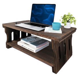 Small Altar Table,Coffee Tables,Hand Carved Natural Brown Wood Small Puja Table, Used in The Tea Table,Study Room,Yoga Room.IT is 23.6 Inches (L),11.6 Inches (W), 8 Inches (H)
