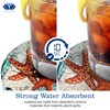 Coasters for Drinks, Round Absorbent Ceramic Stone Coasters with Cork