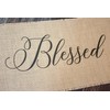 Grateful Thankful Blessed burlap table runner