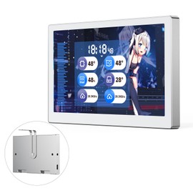 waveshare Monitor USB de 5 pulgadas, carcasa de PC, visualización ambiental RGB de computadora secundaria, panel IPS, resolución 800 × 480, con función de análisis de espectro musical, interfaz tipo