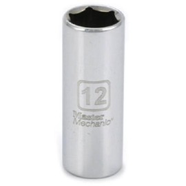 Standard Plumbing Supply 119800 APEX TOOL GROUP-ASIA Master Mechanic 3/8" Drive 6 Point Deep Socket, 12mm