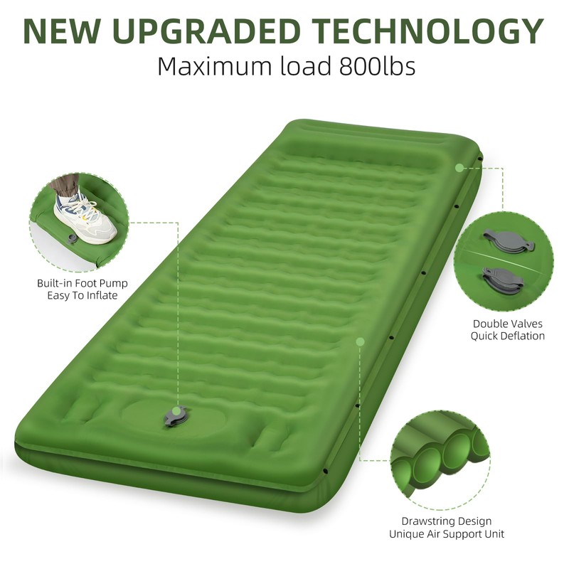 FNARMW Camping Sleeping Pad, Extra Thick 5 Inch Camping Mat