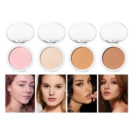 Long Lasting Matte Setting Powder, 1 Count Oil Control Pressed Powder for Smooths Skin & Completes Makeup, Makeup Powder Suitable for Women & Girls - Color: 03#, Specification: one-size