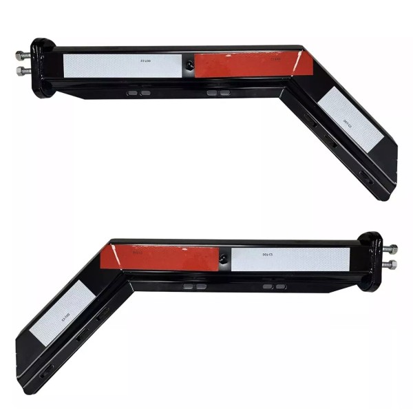 BLVD Semi Truck Spring Loaded Mud Flap Hanger Angled Black