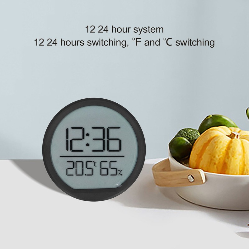 Indoor Thermometer Hygrometer Multifunction Thin Accurate Wall Mounted Digital Alarm