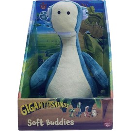 Gigantosaurus: 10" Dinosaur Soft Plush - Bill - Blue & White Huggable Dino, Soft Texture Stuffed Toy, TV Series Character, Toddler & Kids Ages 1+