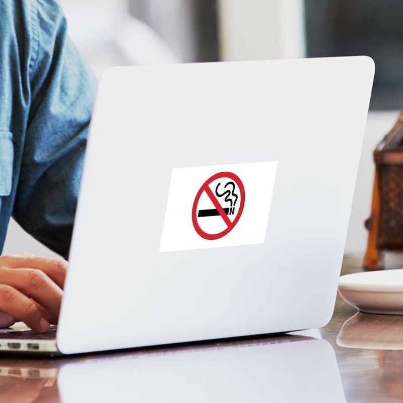 CafePress No Smoking Rectangle Bumper Sticker Car Decal