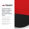 Pacific Headwear Standard Coolport Mesh Hook-and-Loop Adjustable Cap, Red/Black