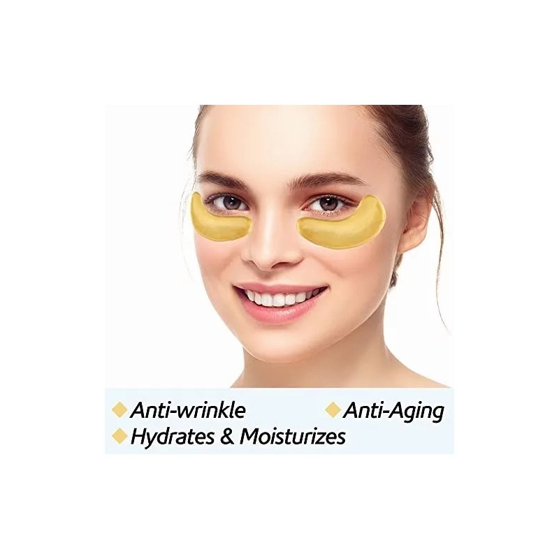 🔥 60 pares parches ojos colágeno hidrogel elimina ojeras Vitaminas