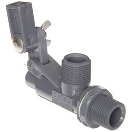 Kerick Valve PT75SS PVC Float Valve, Tank Mount, 37 gpm at 60 psi, 3/4" NPT Male