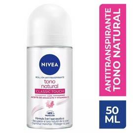 5 PACK NIVEA ROLL ON ANTIPERSPIRANT 1.69 OZ EA TONO NATURAL CLASSIC TOUCH