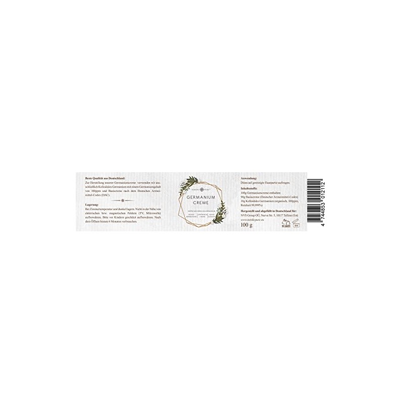 Colloidal Germanium Cream, 100 g, Natural Germanium Cream with 100