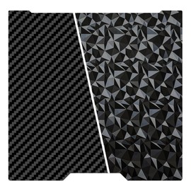 HIKUDIY 355x346mm PET PEO Double Side Build Plate for Bambu Lab H2D, Smooth Diamond PEO+Carbon Fiber PET Spring Steel Sheet Plate for Bambulab H2D 3D Printer