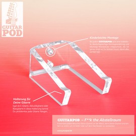 Wandkings GUITARPOD Wall Mount for Guitars - Acoustic Guitars, Electric Guitars, Bass Guitars, Classical Guitars & More