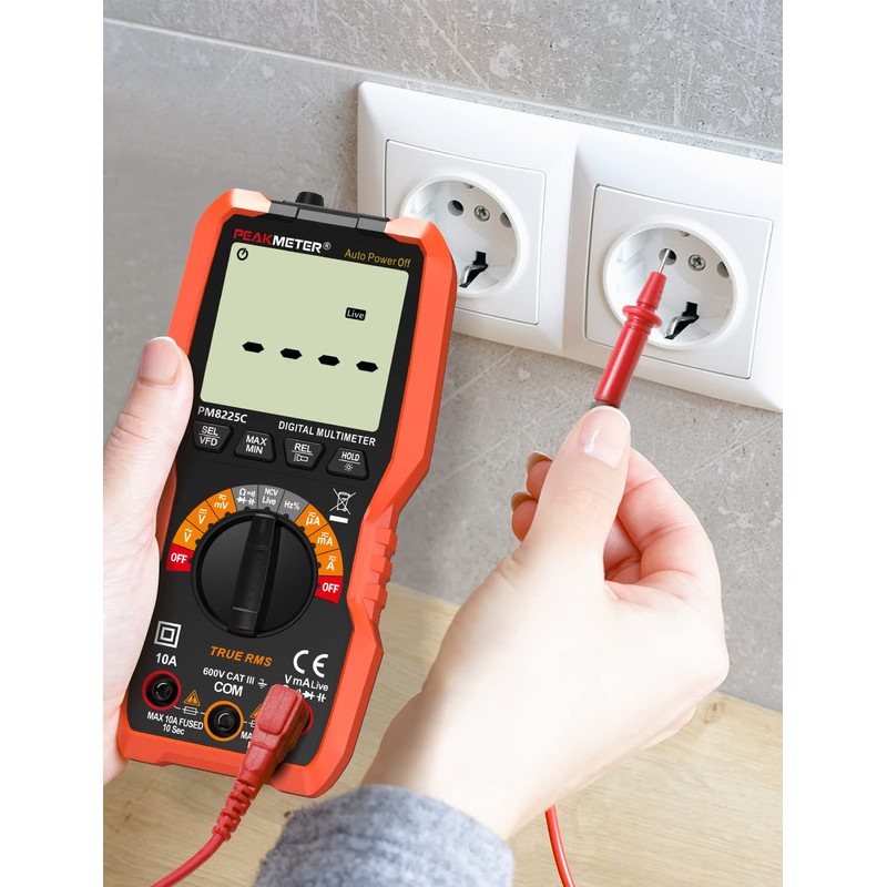 Digital Multimeter, 6000 Counts Auto Range, Accurately Measure AC/DC Voltage,