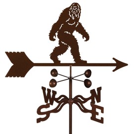EZ Vane Sasquatch Bigfoot Weathervane — Roof Mount, Wind Cups, Antique Copper Finish, Steel with Durable Triple Powder Coating, Handcrafted in USA