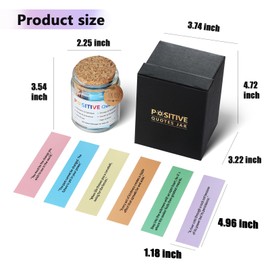 NStuiv Positive Jar with 90 Positive Quotes Adult Stress Relief Gifts Motivates You to Have Positive Every Day Christmas Graduation Self Care Anxiety Stress Relief Unique Health Wellness Gifts