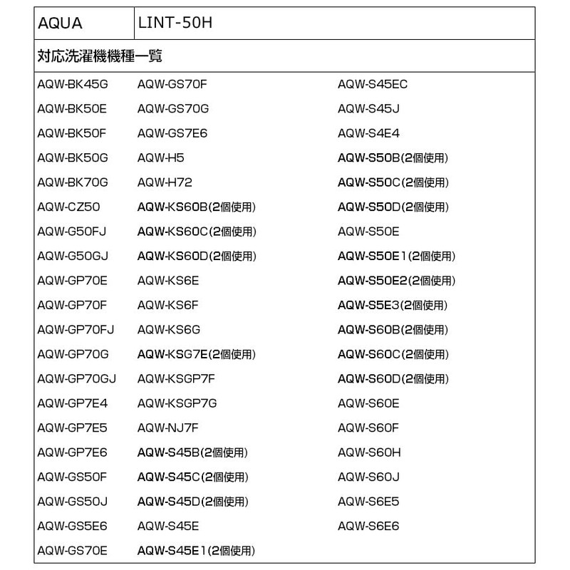 ELPA Washing Machine Lint Filter (Genuine Aqua AQUA/LINT-50) Washing Machine