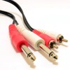 2 x 6.35 mm mono jack plug to RCA plug