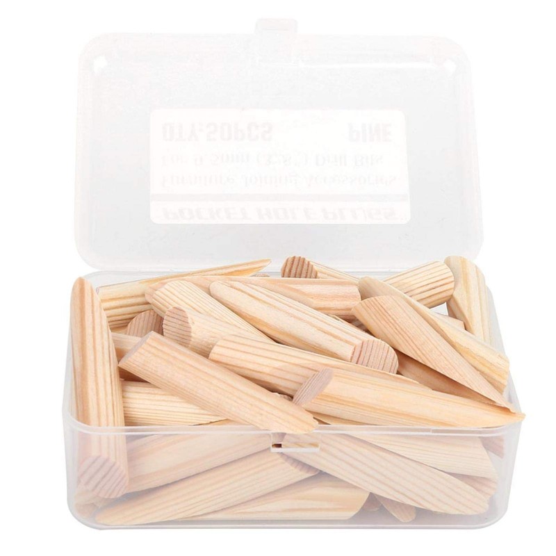 Pack of 50 Wooden Pocket Hole Plugs, Wood Pocket Hole