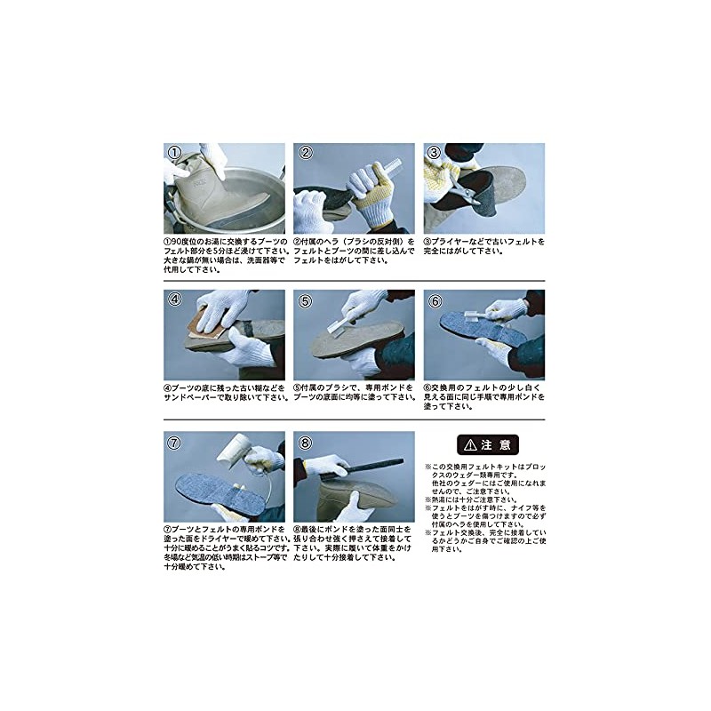 Prox PX58723L4L Felt Sole Repair Kit (with Pin) 3L/4L