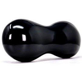 Blissful (Midnight Black)(Single) Synergy Stone - Contoured Hot Stone Massage Tool - Relaxing and Therapeutic for Neck, Back, Legs, Feet - Ultra-Smooth for Massage on Skin with Oil or Over Clothes