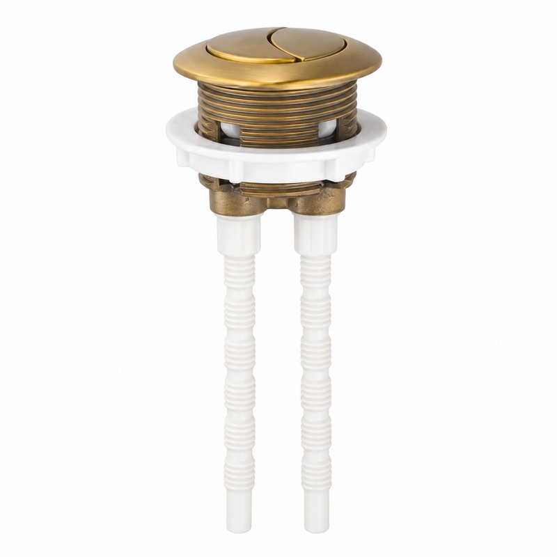 38mm Brushed Gold Dual Flush Toilet Cistern Button – ABS