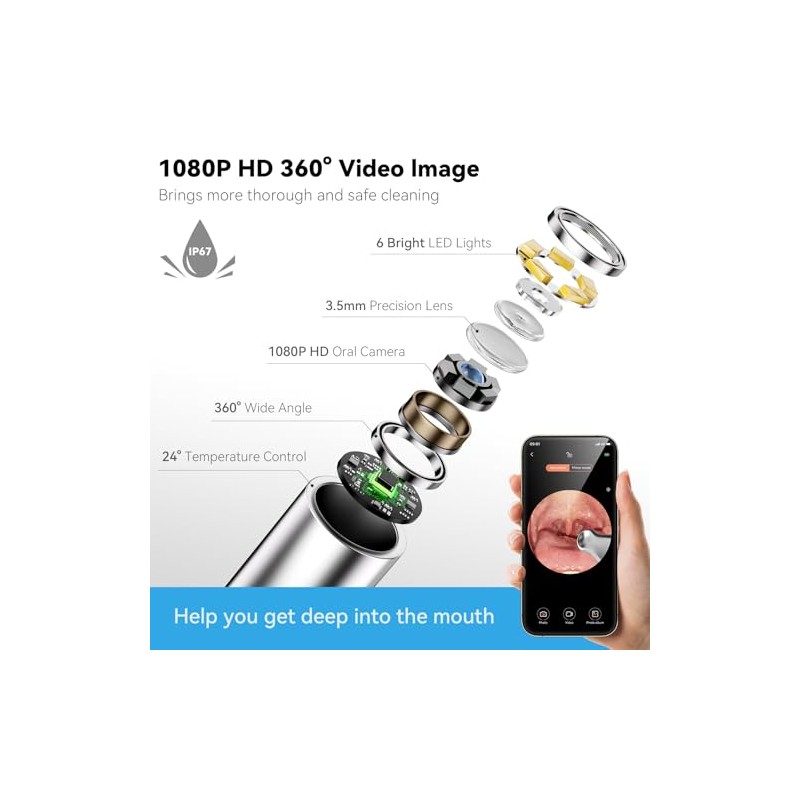 Upgraded Tonsil Stone Remover with Camera, Visual Tonsil Stone Removal