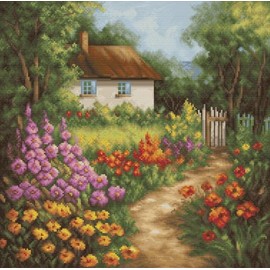 Luca-S Cross Stitch Kit The Country House, BU5029, Counted Cross Stitch Kit for Adults, Needlecraft and Embroidery Kit