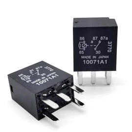 Zeathery 2 PCS Fuel Pump Relay, G8V-RH-1C7T-R-DC12V IP67 Waterproof 5-Pin Single Wire Latching Relay, Retrofit Replacement Parts, Universal Suitable for Most Cars (Black)